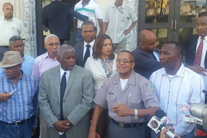 Rueda de prensa de la denuncia del coronel Licdo. Radhames Santos Aquino